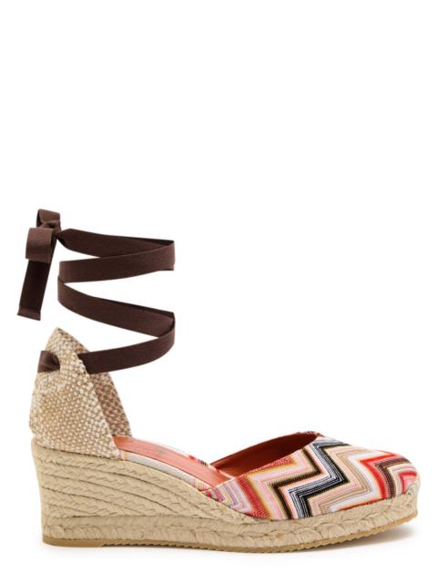Missoni Missoni Eva 60 Zigzag Canvas Wedge Espadrilles