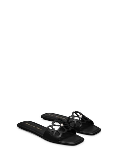 Stuart Weitzman Stuart Weitzman Jasmine Cutout Slide Sandal in Black at Nordstrom