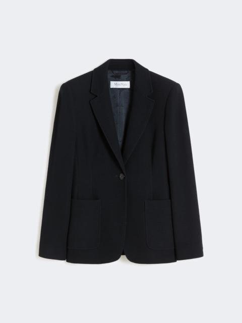Max Mara Single-breasted piqué jersey blazer - ULTRAMARINE