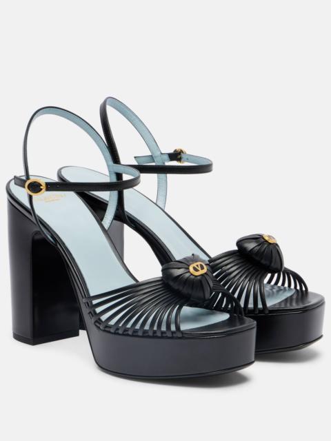 Valentino Royal VLogo 115 leather platform sandals
