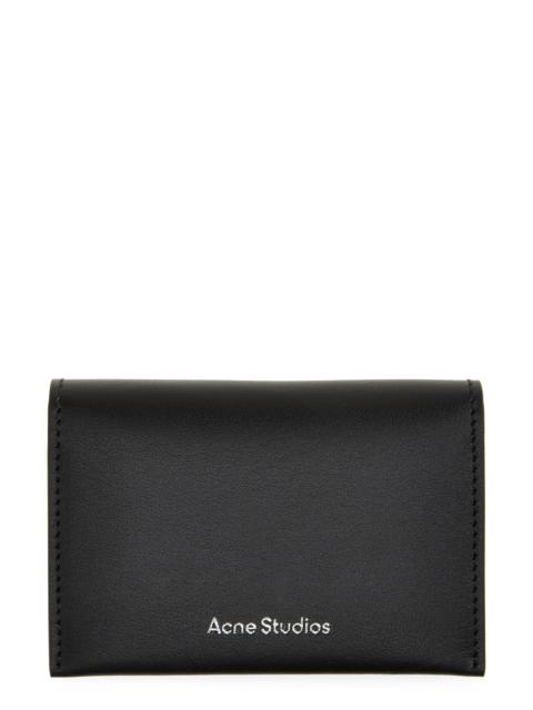 Acne Studios Acne Studios Leather Bifold Card Holder in Black at Nordstrom
