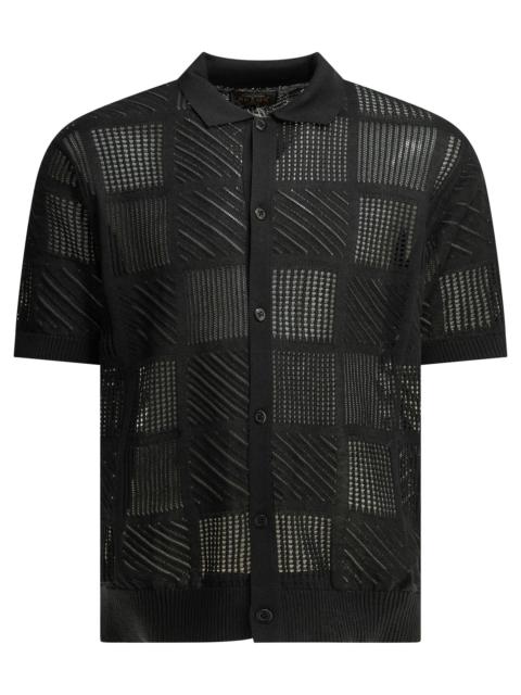 BEAMS PLUS Beams Plus Textured Knit Button-down Polo Shirt