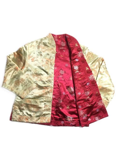 Other Designers Japanese Brand - Japanese Dragon Embroidery Robe Reversible Satin Silk Jacket