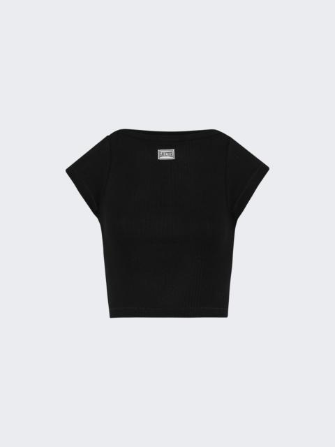 Jean Paul Gaultier Cropped Patch T-shirt Black