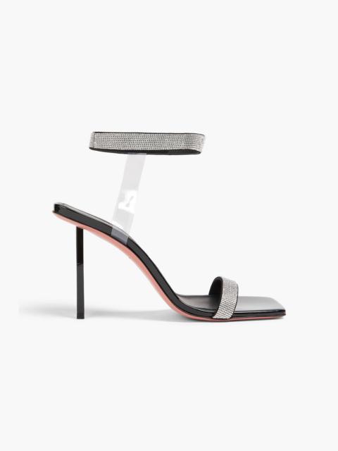 Amina Muaddi Rih crystal-embellished suede and PVC sandals