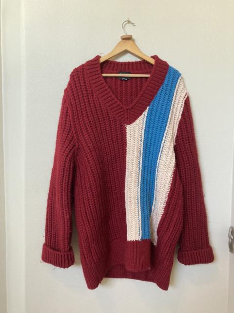 Raf Simons FW18 Oversized V-neck Knit