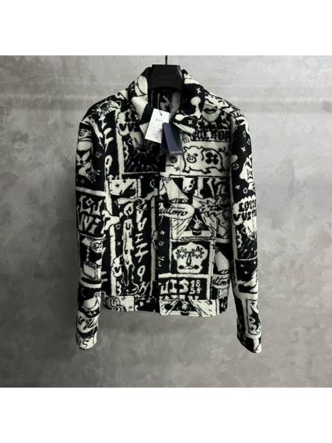 Louis Vuitton Louis Vuitton Black and White All-Over Comic Print Jacket