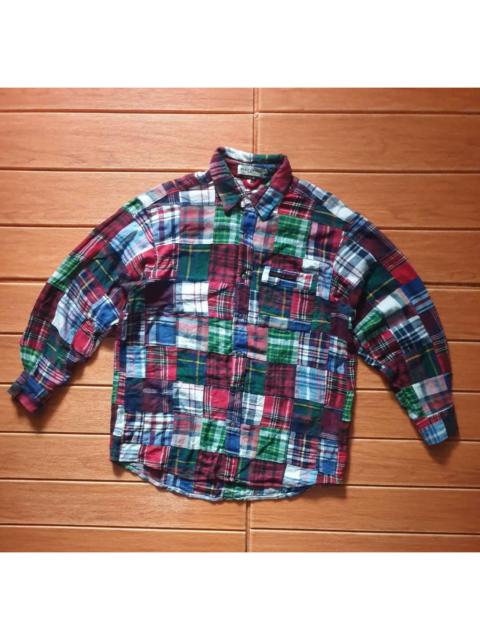 Other Designers Archival Clothing - 🔥 Blue Cross Patchwork Japanese brand Shirt