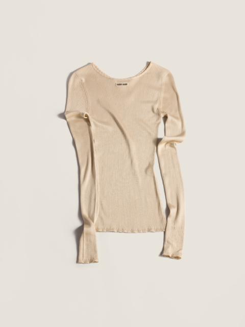 Miu Miu Silk crew-neck sweater