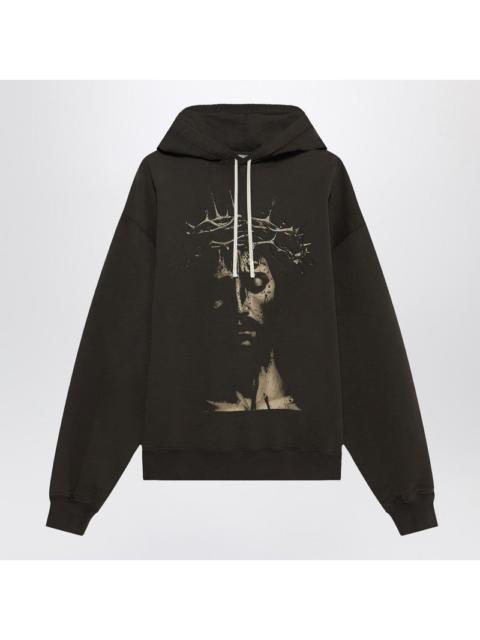 1989 STUDIO - 1989 STUDIO Hoodie Jesus dark brown