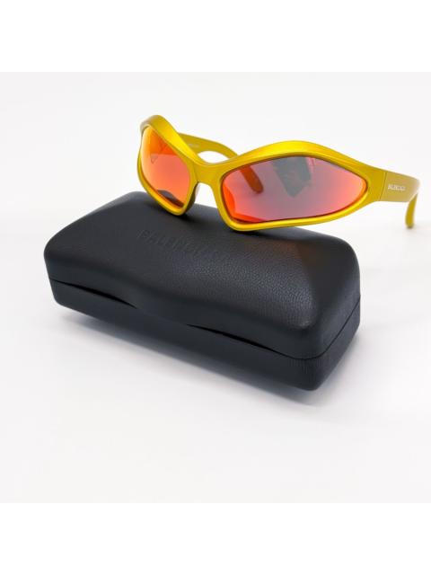 BALENCIAGA NEW BALENCIAGA BB0314S 004 SUNGLASSES YELLOW GEOMETRIC