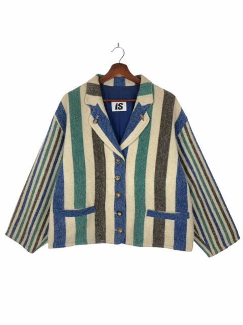 ISSEY MIYAKE Issey Sport Multicolored Striped Jacket