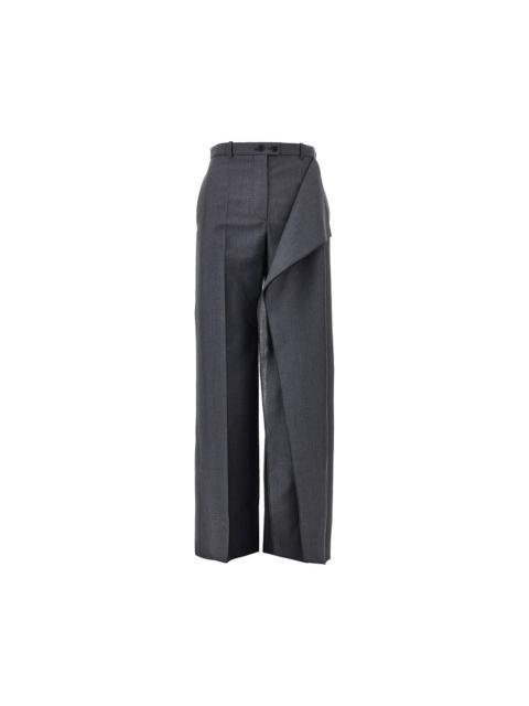 Jil Sander Jil Sander Women Draped-Effect Fil-À-Fil Wool Pants