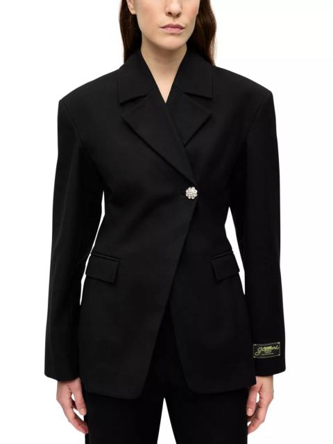 GANNI Asymmetrical Button Blazer