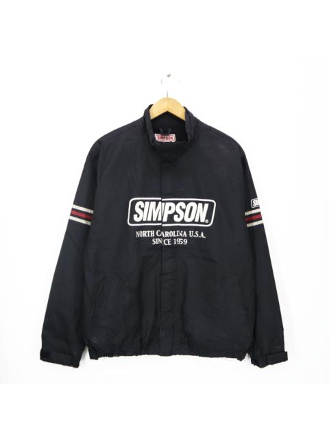 Other Designers Vintage 90s SIMPSON MOTORCYCLES Big Logo Bomber Windbreaker Jacket Size M