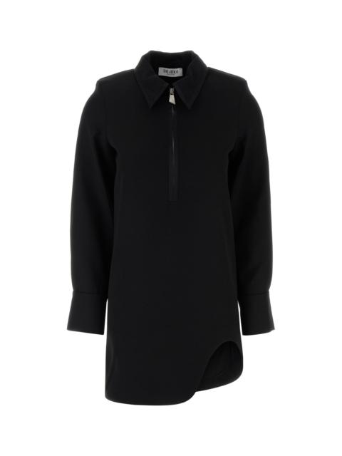 THE ATTICO Black gabardine mini dress