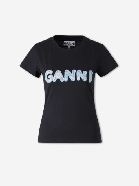 GANNI ROUND NECK T-SHIRT