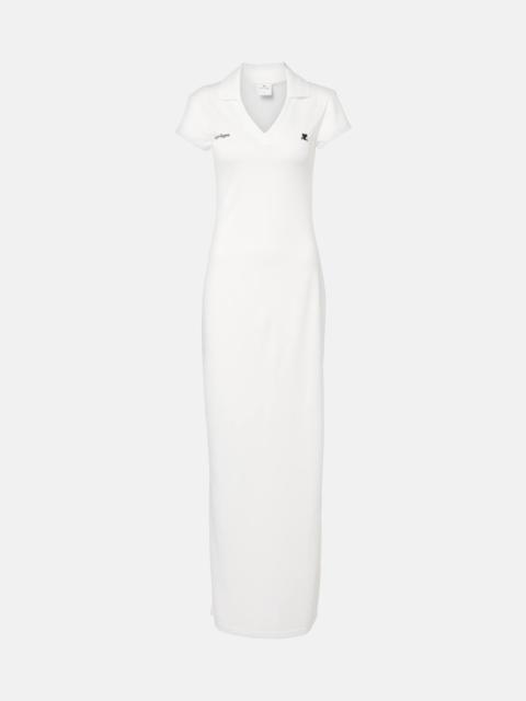 courrèges Logo polo dress