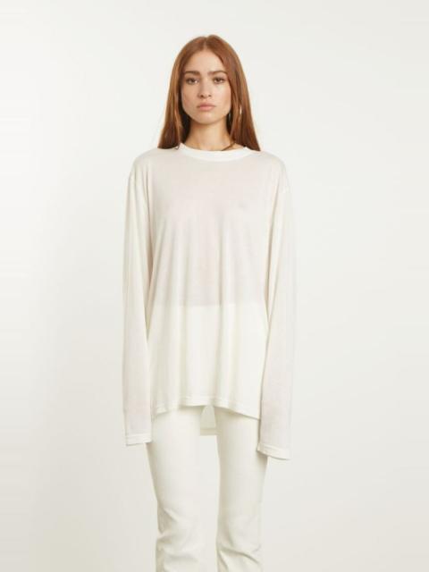 SPRWMN WHITE LONG SLEEVE OVERSIZED TEE