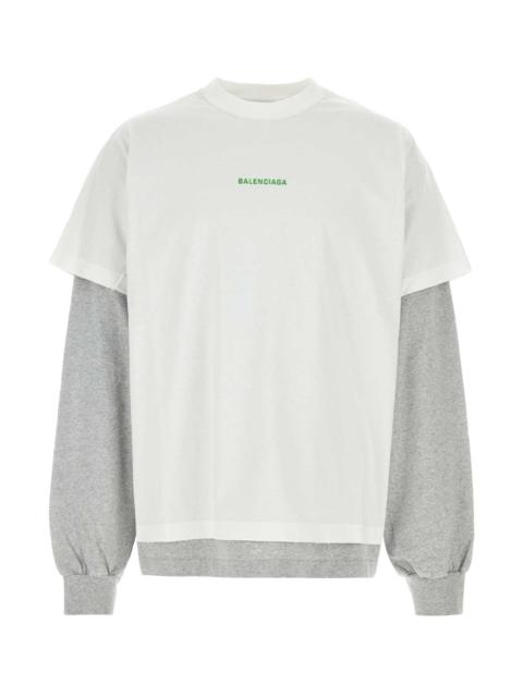 BALENCIAGA Balenciaga Men Two-Tone Cotton Oversize T-Shirt