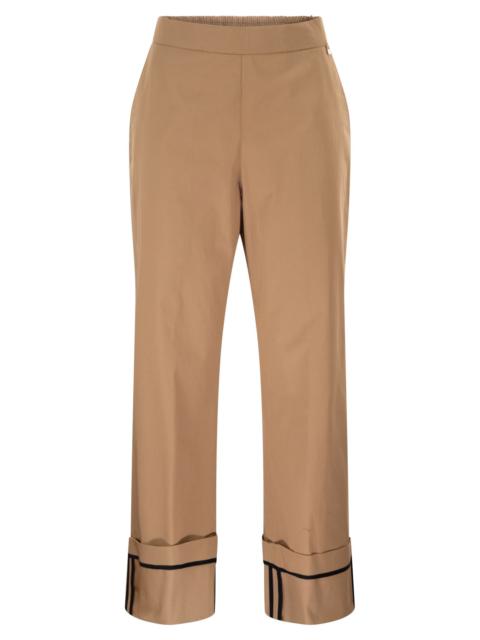 Herno Herno Women Cotton Trousers With Maxi Turn-Ups