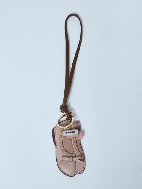 Miu Miu Miu Ballet Leather Keychain