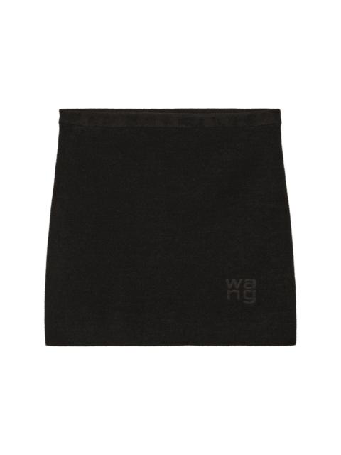 logo-embossed mini skirt