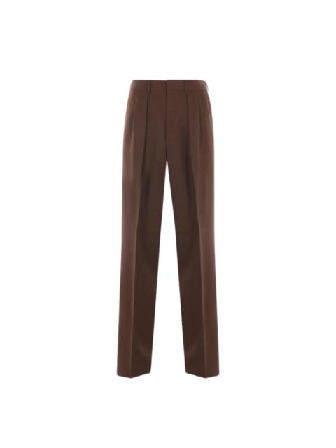 TOM FORD Broken twill trousers with double pleat