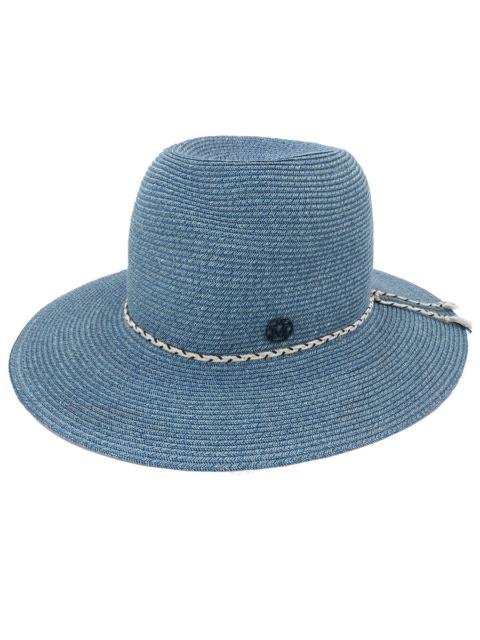 Maison Michel Ladies Denim Blue Virginie Fedora Hat, Size Medium