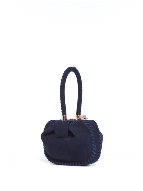 GABRIELA HEARST Whipstitch Demi Bag in Navy Suede