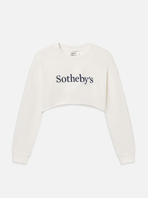 FRAME Sotheby’s Women's Cropped Sweatshirt in Cream