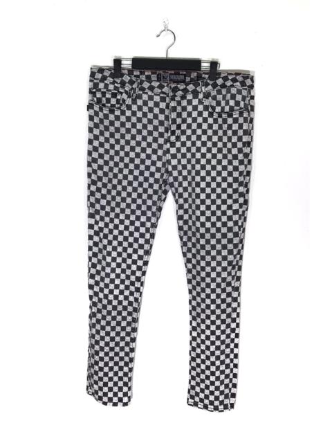Other Designers Japanese Brand - Social Collision Plaid Design Stretched Skinny Jeans