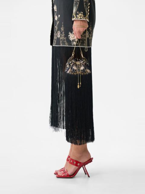CAMILLA DRAWSTRING POUCH WITH FRINGING