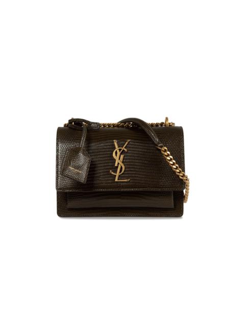 Saint Laurent Small Sunset Chain Bag 'Seaweed'