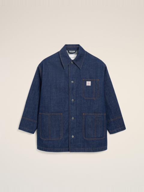 AMI Paris BLUE COTTON AMI PARIS HERITAGE LABEL WORKER JACKET
