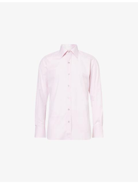 TOM FORD Slim-Fit Long-Sleeves Cotton-Poplin Shirt