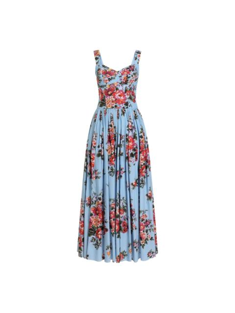 Dolce & Gabbana Flower Print Long Dress