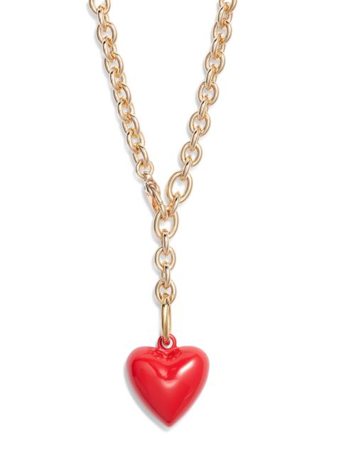 ROXANNE ASSOULIN ROXANNE ASSOULIN The Mini Happy Heart Pendant Necklace in Red at Nordstrom