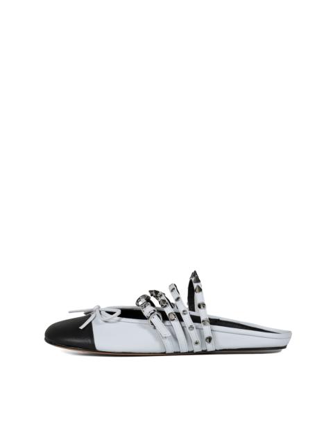 ABRA SPIKE MULE BALLERINA / BLK