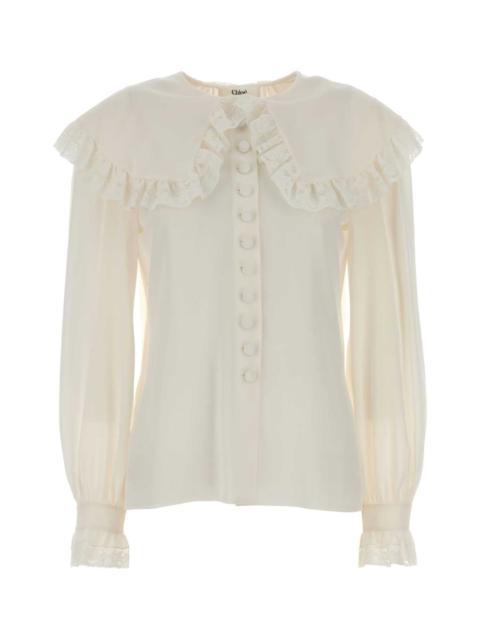 Chloé Chloe Women White Silk Shirt