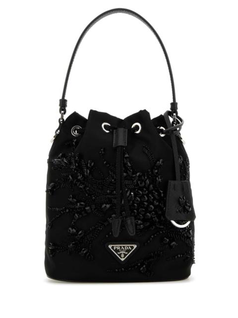 Prada Prada Women Black Nylon Bucket Bag