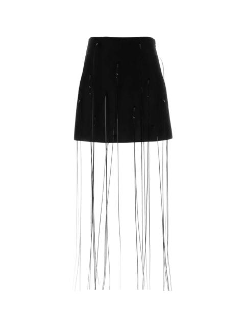 Jil Sander Jil Sander Women Black Stretch Viscose Blend Mini Skirt