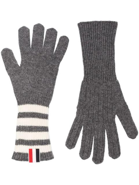 Thom Browne 4-Bar cashmere gloves