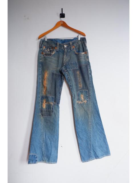Other Designers True Religion Patchwork Joey Super T Flared Jeans
