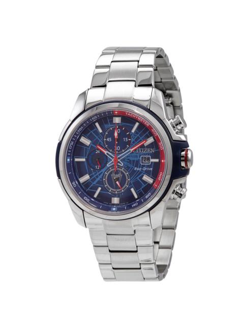 Other Designers Citizen Marvel Spider-Man Eco-Drive Chronograph Blue Dial Men's Watch CA0429-53W