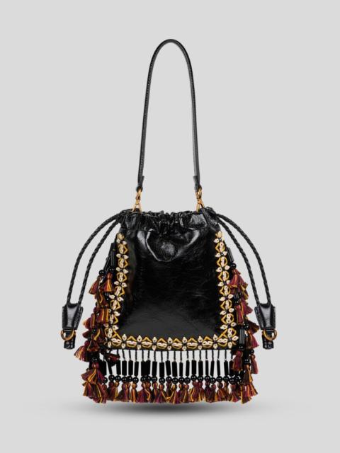 Etro SMALL LEATHER KALISPERA BAG WITH FRINGING