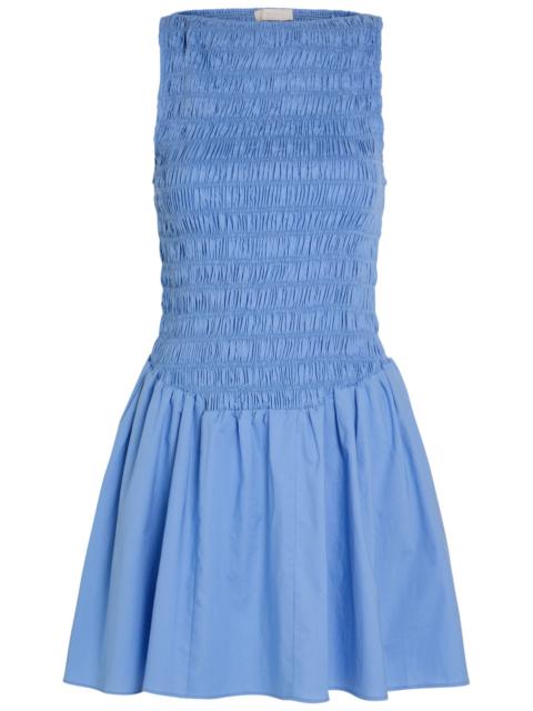 faithfull hedy strapless gathered linen and voile maxi dress Hedy Maxi Dress Forest