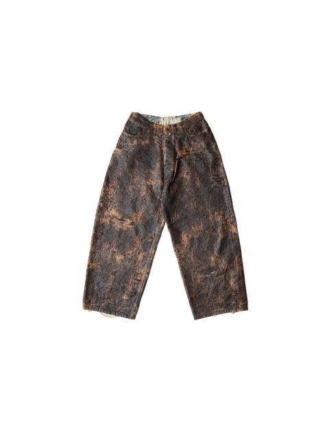 Acne Studios Acne Studios 2023 Distressed Monogram Coating Jeans Brown