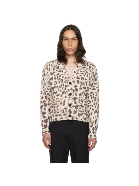 We11done Off-White Y-Neck Cardigan