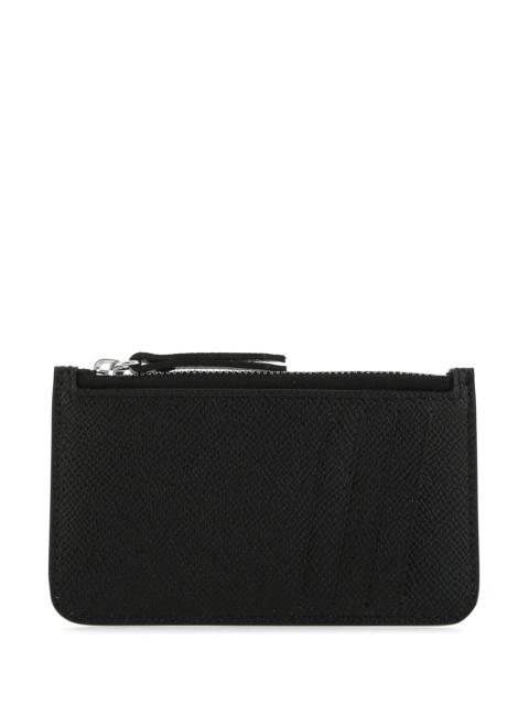 Maison Margiela Black leather card holder